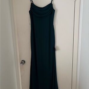Lulu's Teal Slip Dress
